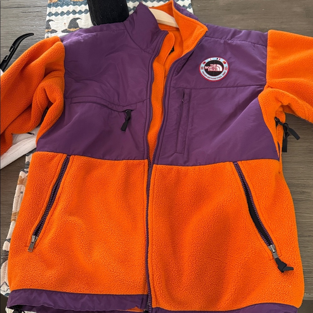 The North Face vintage  1990 Orange and Purple Fleece Jacket